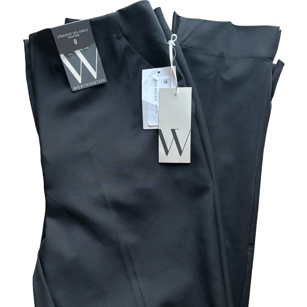 Worthington Women's Black Straight Leg Ankle Pants
